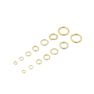 Mehrere Größen 14K/18K Vergoldete Offene Biegeringe Verbindungsringe für Schmuckherstellung DIY Zubehör Messing Spaltringe Schmuckzubehör