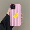 Laser Phone Case For iPhone 16 Pro Max 15 14 Plus Pro Max 11 12 13 Mini Pro Max Cover Red Striped Lemon Pattern Shockproof Shell