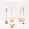 New Portable 10/20PCS/Set Wooden Place Card Holder Clips Wedding Place Card Holder Table Photo Memo Number Name Clips Base