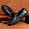 Fashion Luxury Brand Genuine Leather Men Casual Shoe Breathable Office Loafers High Quality Slip On Driving Shoes Handmade Man Moccasins