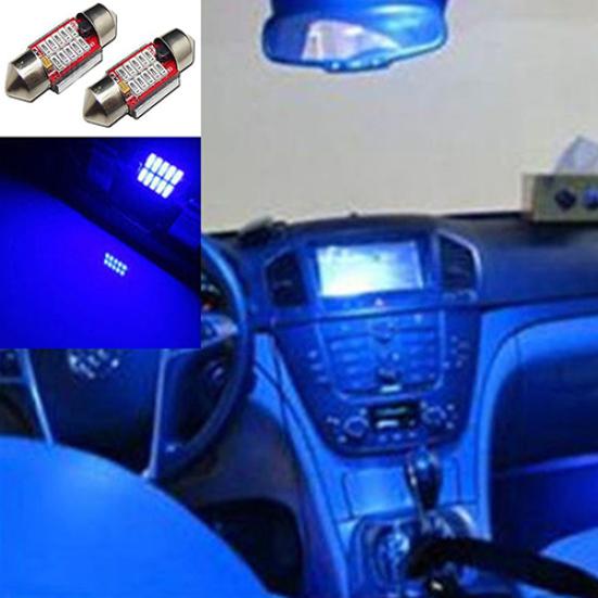 2 Stück blaue SMD-LED 31 mm 10 Glühbirnen Soffitte für Auto-Kuppel-Kartenbeleuchtung zu Hause