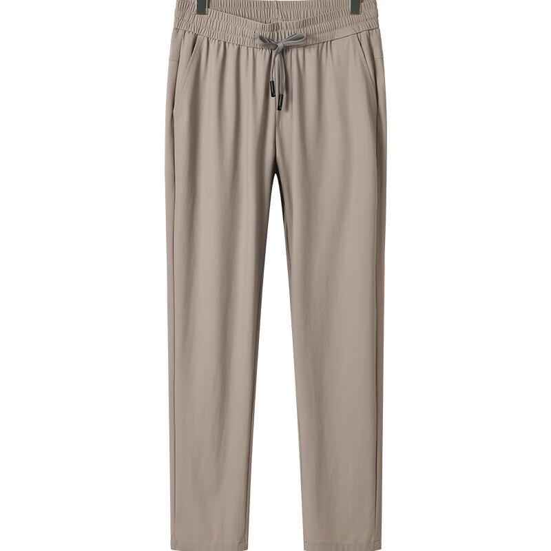 ROMON Men's Summer Ice Silk Quick-Dry Straight Casual Pants