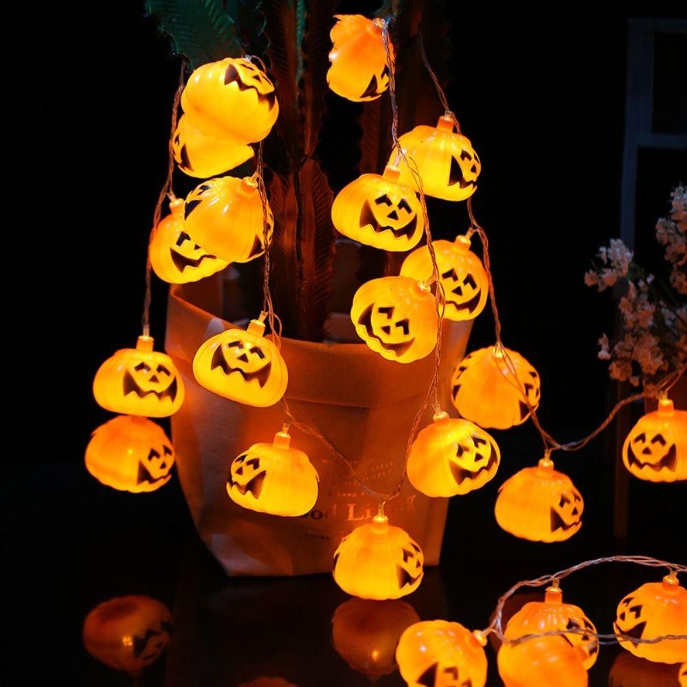 Plastic Pumpkin  LED String Lights Waterproof Pumpkin Crystal Lights  Haunted House