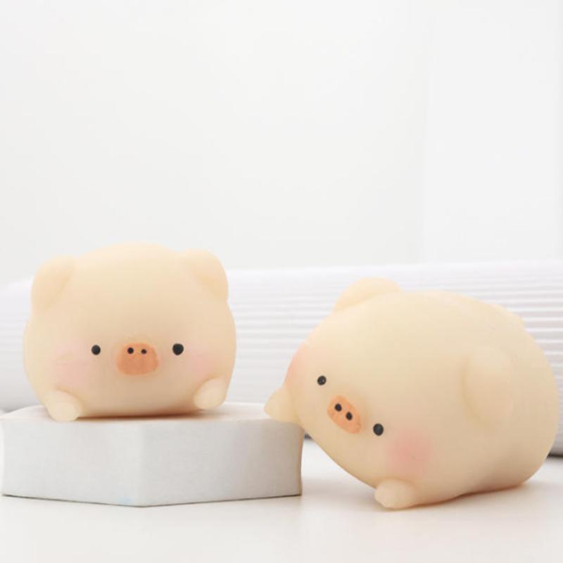 1 Pcs Piglet Stress-relieving Venting Toy Cute Little Pink Pig Squeeze Toys Pet Fidget Props Gifts For Friends