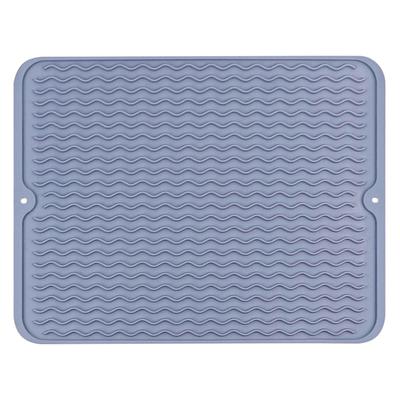 Silicone Dish Drying Mat Large Dish Drying Mat Counter Top Mat Dish Draining Mat Sink Mat Large Silicone Trivet Thickened Heat-resistant Pad