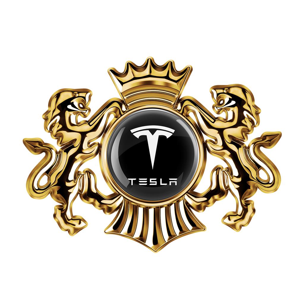 

3D Metal Lion Crown Emblem Body Side Fender Trunk Sticker For Tesla Model 3 Model S Model X Y 2020 2021 2022 Roadster Invader