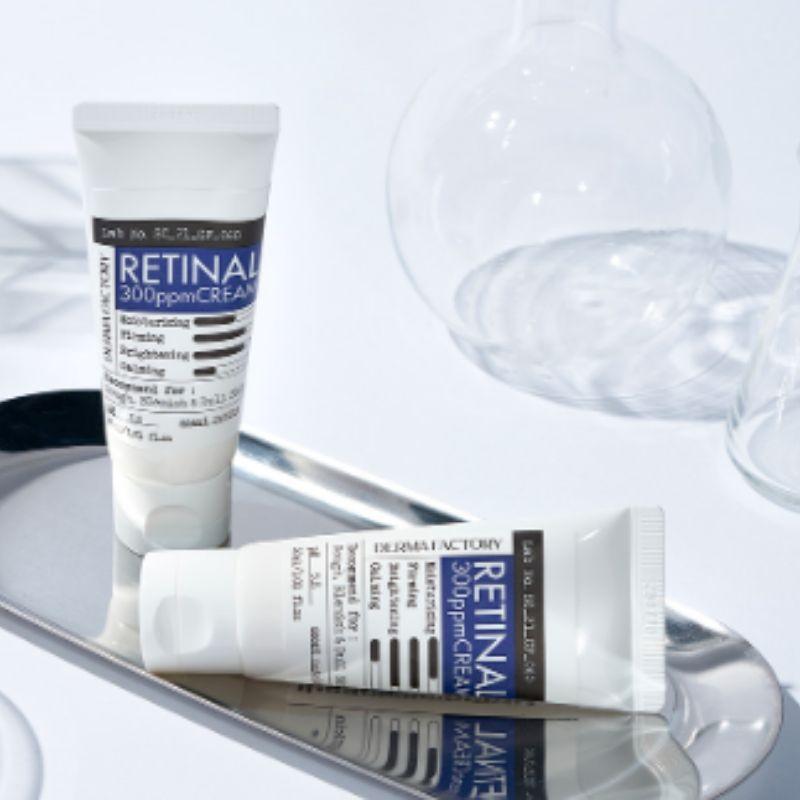 DERMA FACTORY Koreansk Retinal 300ppm Kräm – Intensiv Anti-Aging & Uppstramande Nattkräm (30 ml)