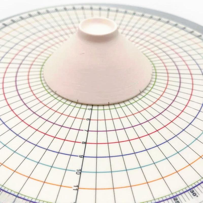 26cm Fai da te Argilla Circolare Divisore Circolare Calibro Equivalente Ceramica Sottosmalto Pad Ausiliario Strumenti per Pittura su Argilla