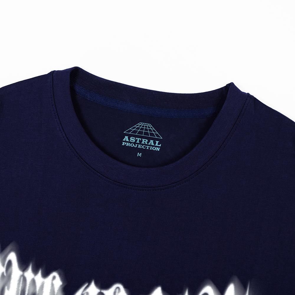 ASTRAL PROJECTION Out Of Body Oversized Long Sleeve T-Shirt_Navy