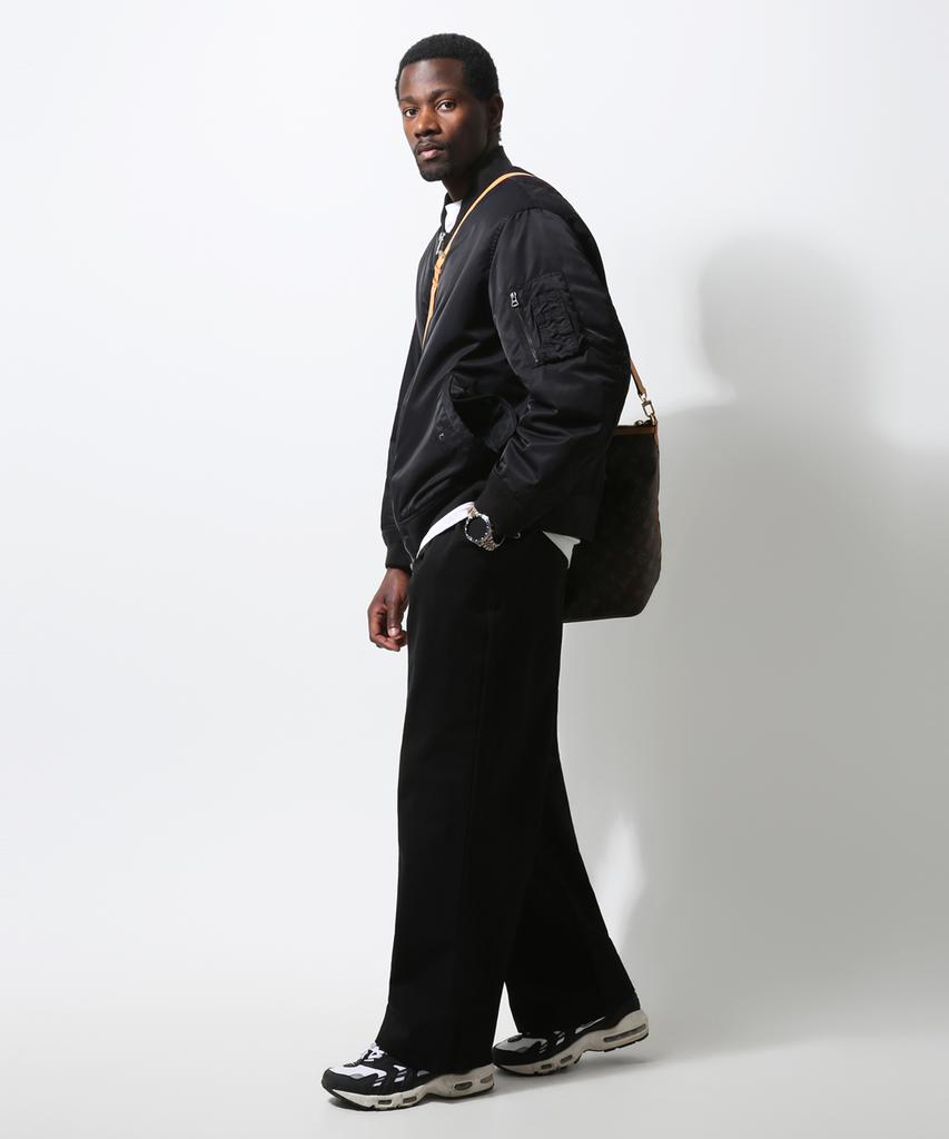 Seuteulaikeu Washed Cotton Relaxed Pants (Black)