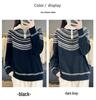 Women's Retro Jacquard Cashmere Sweater Coat with Fair Isle Collar, 2025 Autumn/Winter Zipper Design