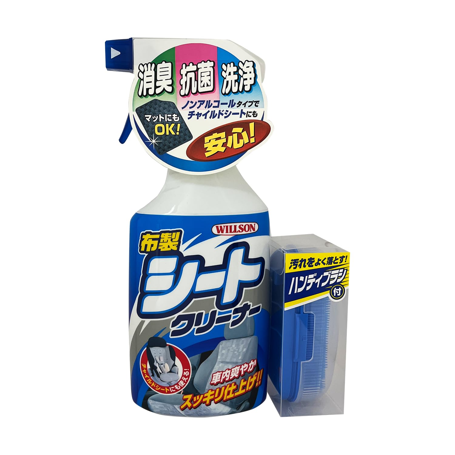 

WILLSON Очиститель ткани для сидений Триггер Можно также использовать на детском 02058 (400мл) [Интерьер] сиденья! [WILLSON] [Номер продукта]