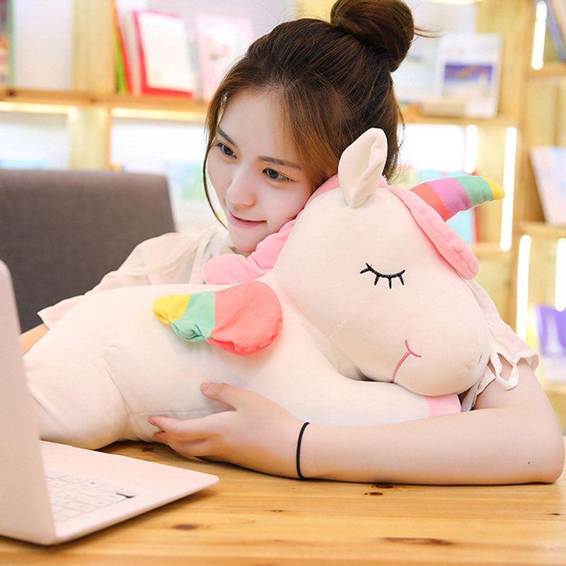 Toy Stuff Unicorn Stuffed Doll Plush Pillow Cushion Kids Grils Gift Birthday