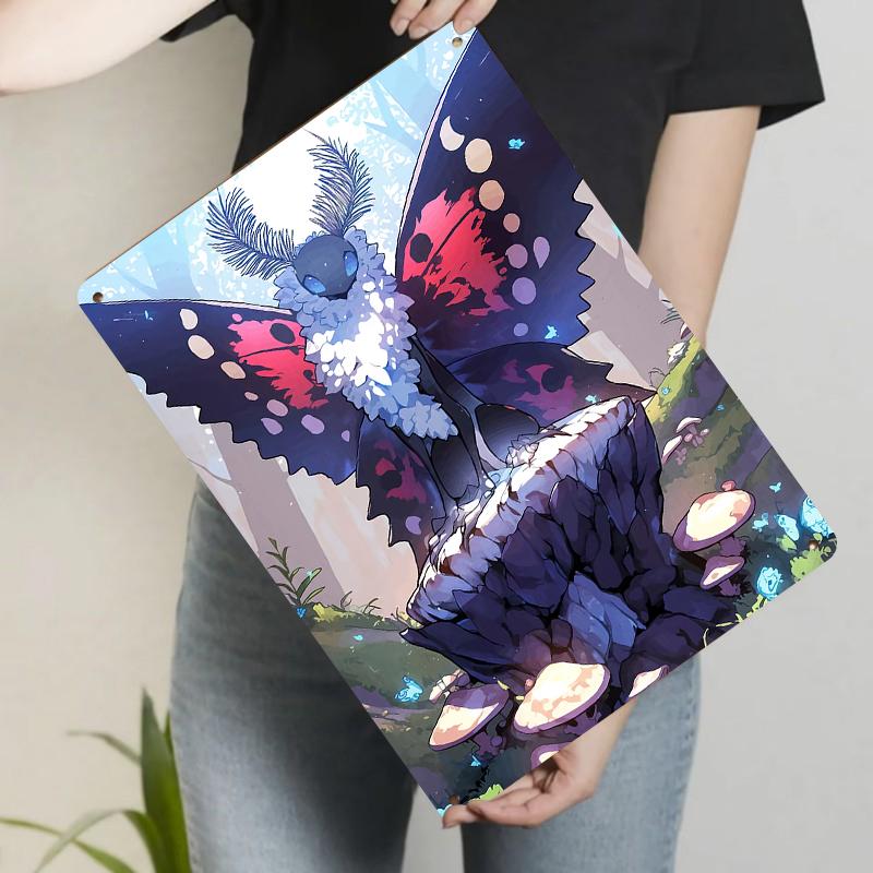 

Mystical Forest Moonlight Butterfly Fairy Metal Wall Art Home Decor Living Room Bedroom Hanging Decoration Gift 20x30cm（7.8x11.8inch）