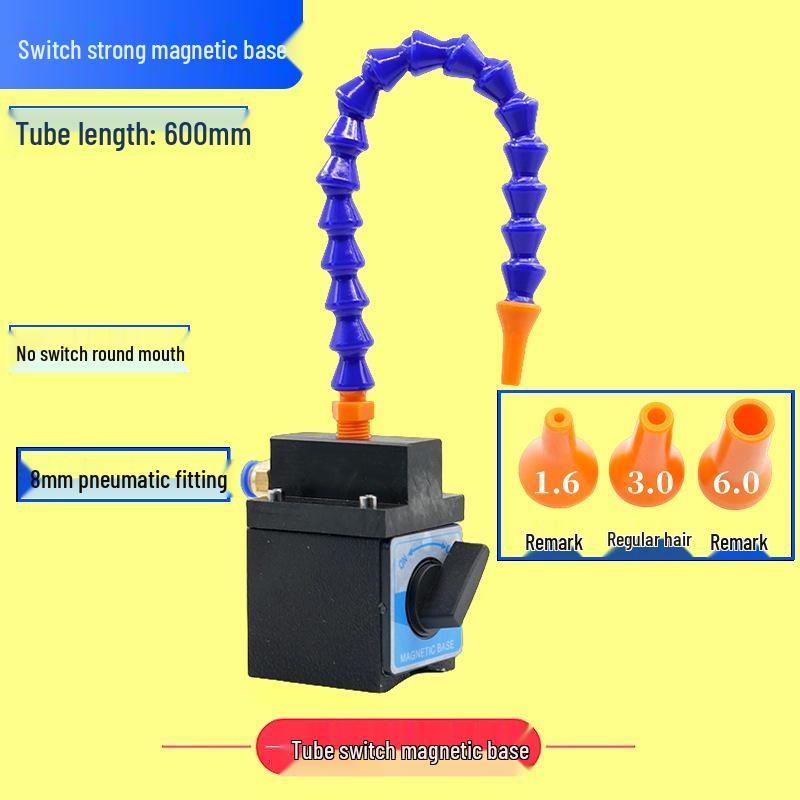 Adjustable Magnetic Base Air Nozzle with Universal Gooseneck Tube