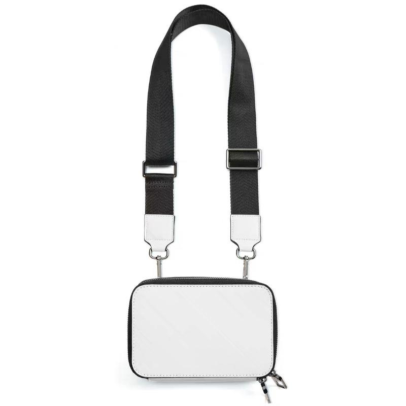

Commuter simple messenger bag black rectangular box envelope fanny pack sports versatile protective case handbag белый