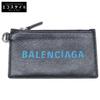 594548 CASH Cash Logo Card with Neck Strap / Coin Purse Black / blueUsed