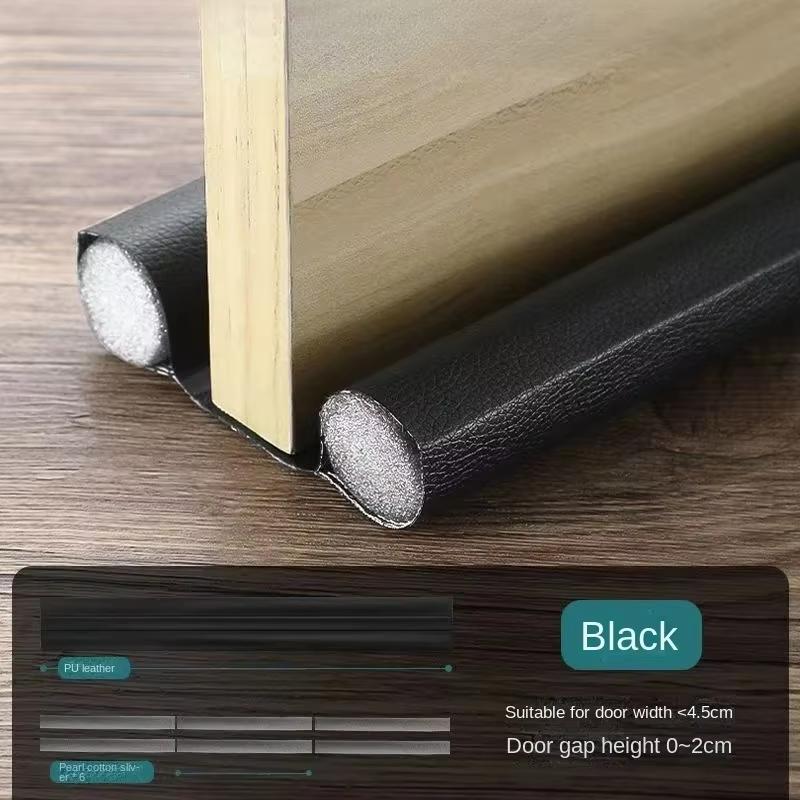 

1PC Seal Strip Draught Excluder Stopper Door Bottom Guard Double Protector Doorstop Dust-proof Blocker Sealer Soundproof 96cm чорний