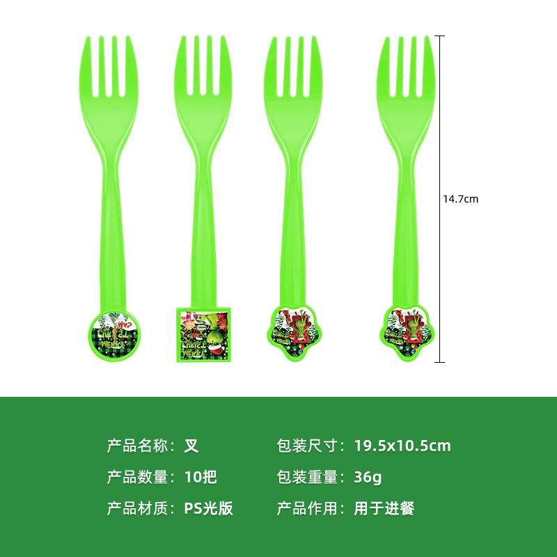 Spot Zelenovlasý Monster Grinch Příborová sada Banner Papírový talíř Papírový ubrousek Papírový kelímek Ubrus Party Dekorační potřeby