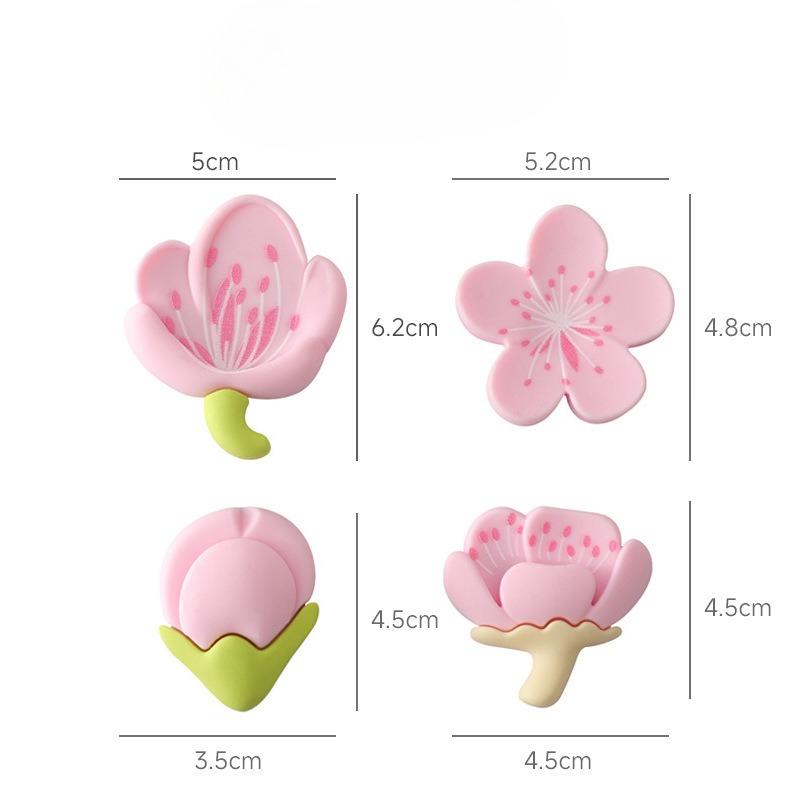 Pastoral Flower Refrigerator Magnet Magnetic Sticker Cartoon Flower Sunflower Resin Decorative Magnetic Sticker