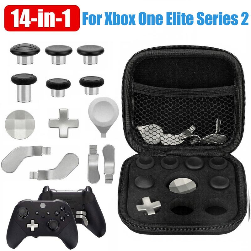 For Xbox One Elite Series 2 Controller Accessories Kit Metal D-Pad Trigger Paddles Repair Set Gamepad Thumb Stick Grips
