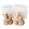 Exquisite Aromatherapys Candle Mold Hug Foxes Bear Mold Animal Gypsum Ornament