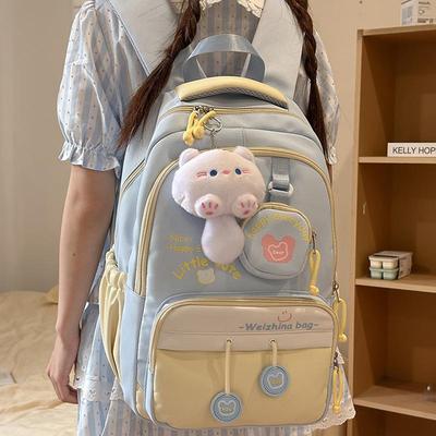 Zaino alla moda di grande capacità multicolore per studenti delle scuole superiori per trasportare materiale scolastico