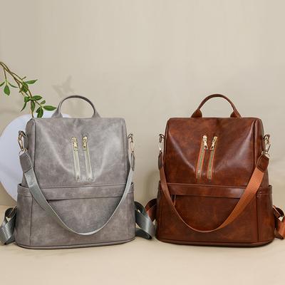 PU Backpack Women's Outdoor Travel Backpack Multifunctional Shoulder Bag