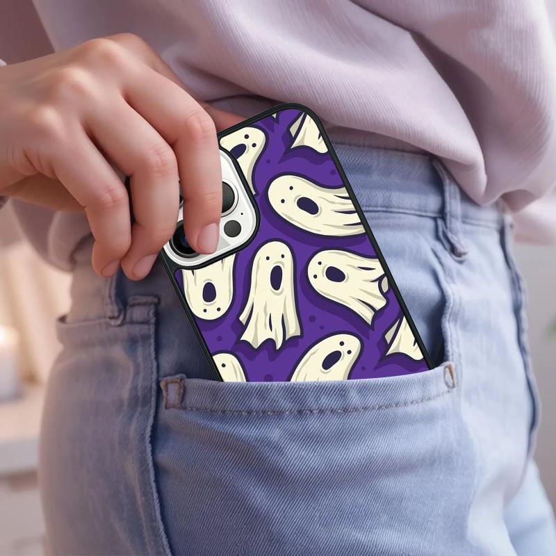 Ghost Cute Horror Phone Case For iPhone 17 Air 15 16e 14 13 Pro Max Coque 12 11 Pro Max PLUS Cover