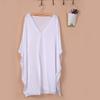 Cover Up V-hals Ademend Polyester Sexy Dames Strand Cover-up om te zwemmen
