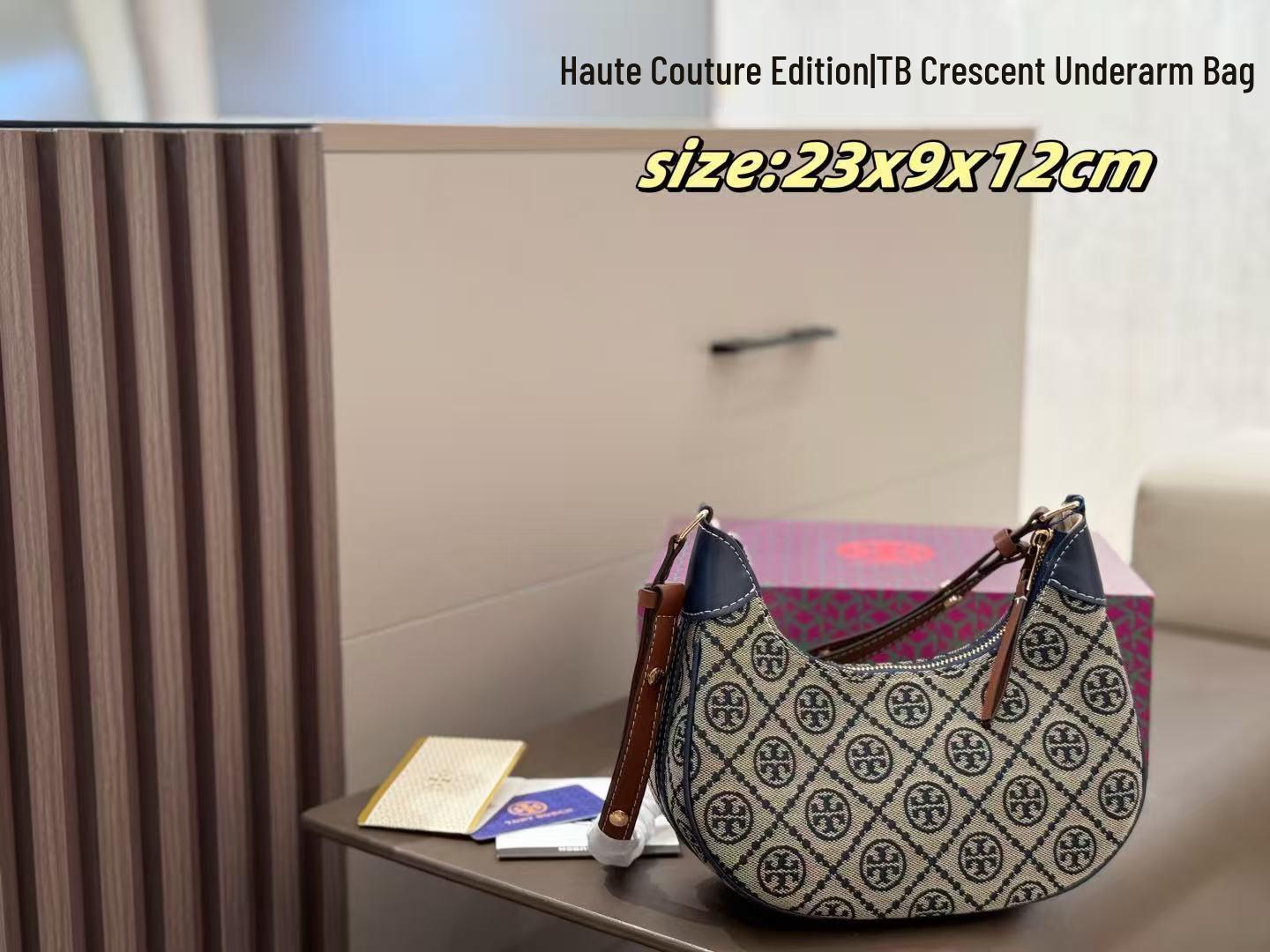 

Retro Crescent Floral Crossbody Bag - Women s Shoulder & Handheld Style 21x24 cm темно-синього кольору