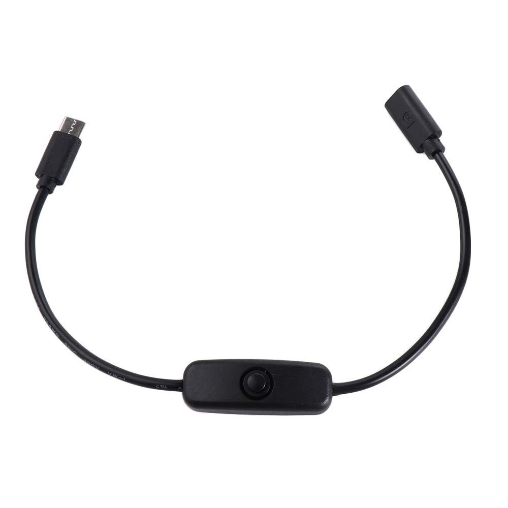 USB-C Male To Female for Raspberry Pi 4 Power Cord Type C Power Supply Power Line Type C Cable