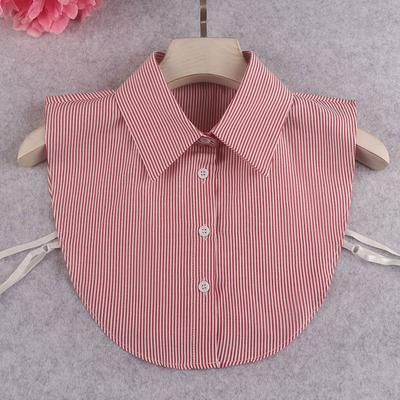 Thin Striped Fake Collar Detachable Dickey Collars Blouse Top Dickey Collar for Women Girls Decorative Favors