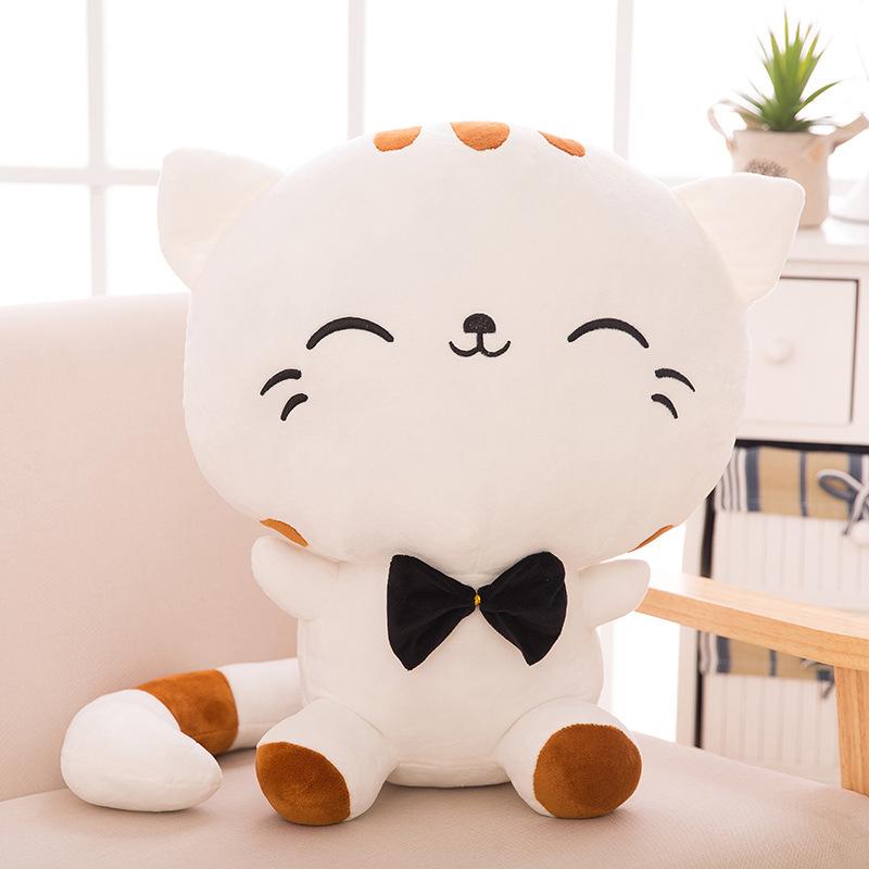 Adorable Cartoon Cat Shape Stuffed Plush Doll Soft Plush Toy Sofa Car Decorative Ornament Birthday Gift