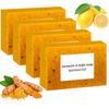 TK Style Ginger Turmeric Soap with Kojic Acid and Lemon - Handmade Cold Process Bath Soap