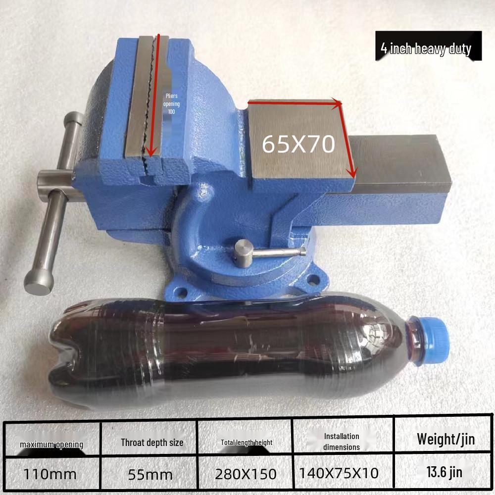 Industrial Heavy-Duty Bench Vise with Anvil - Available In Sizes 4" To 16"