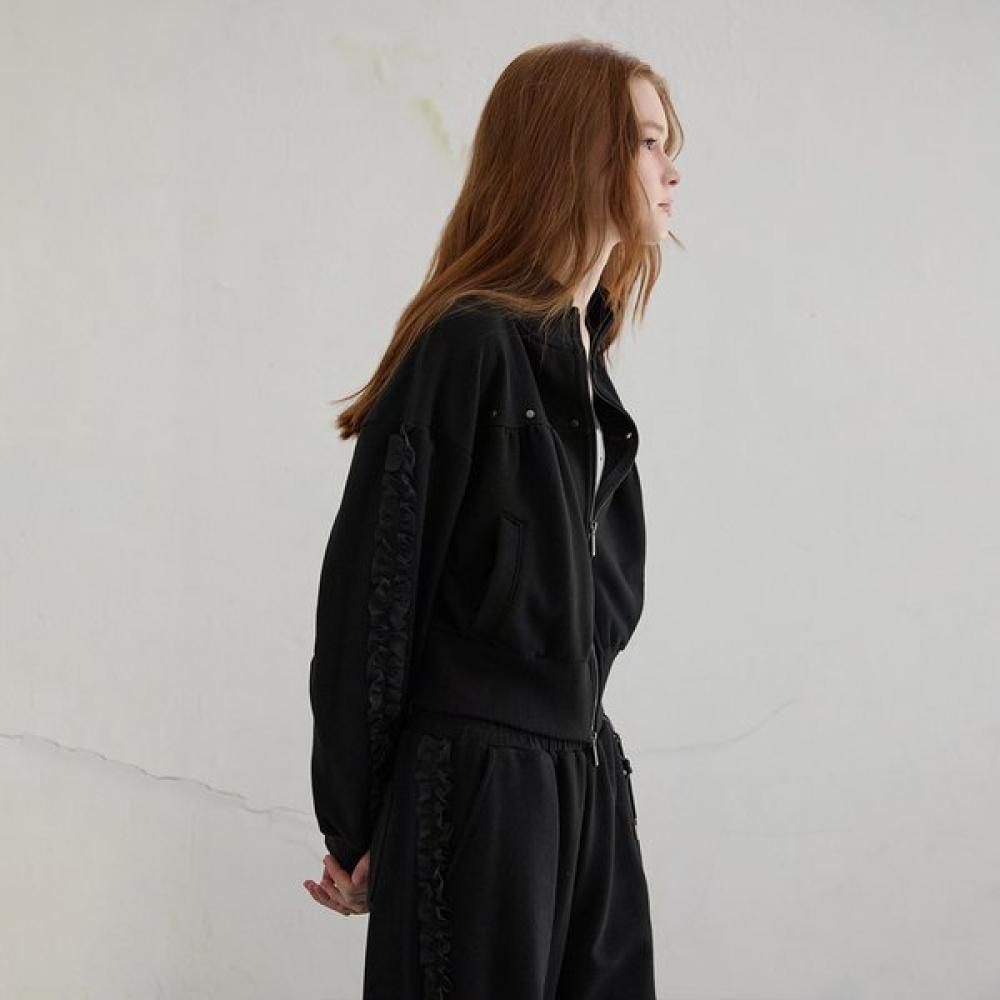 EGOIST Ruffle Detail Metal Zip Up Jacket  Er3ojp02 