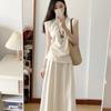 French Salt System Women's Fashionable Sleeveless Top and Long Skirt Summer Two-Piece Set
