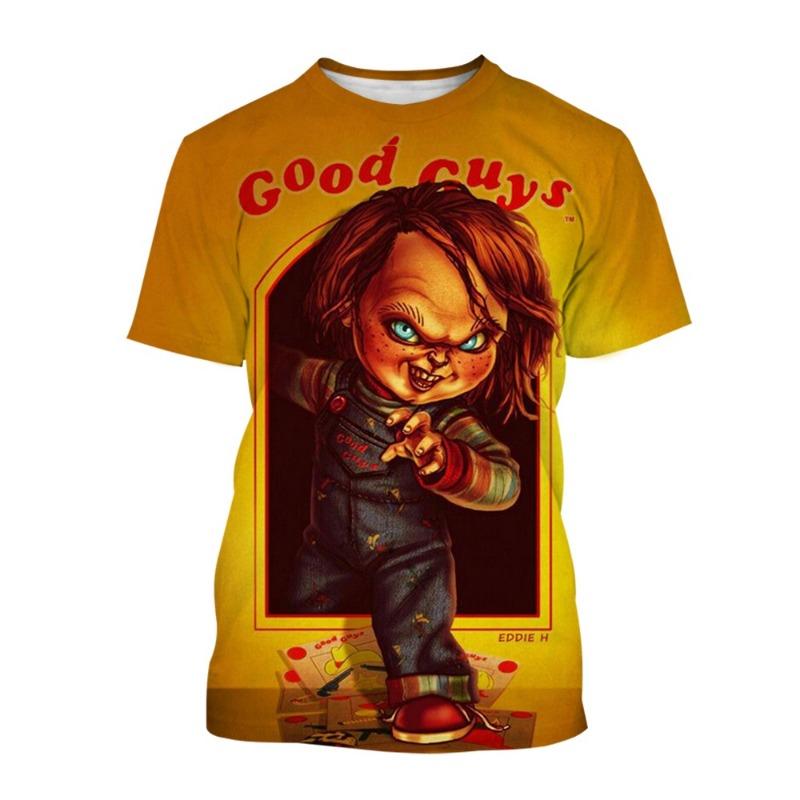 Dragon Ball GOKU Peripheral Printed T-shirt Bandai Loose Men's and Women's Summer Sweating Breathable Sports Short Sleeve