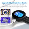 2‘’ Digital Microscope 100X Zoom Magnifying Glass with 8 LED Light Rechargeable Illuminated Magnifying Glass for Seniors Reading