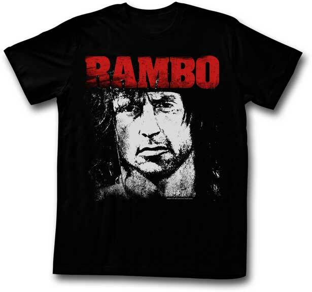 Rambo First Blood John Rambo Angry Face Drawing Men T Shirt 80 Movie Merch XXXXL