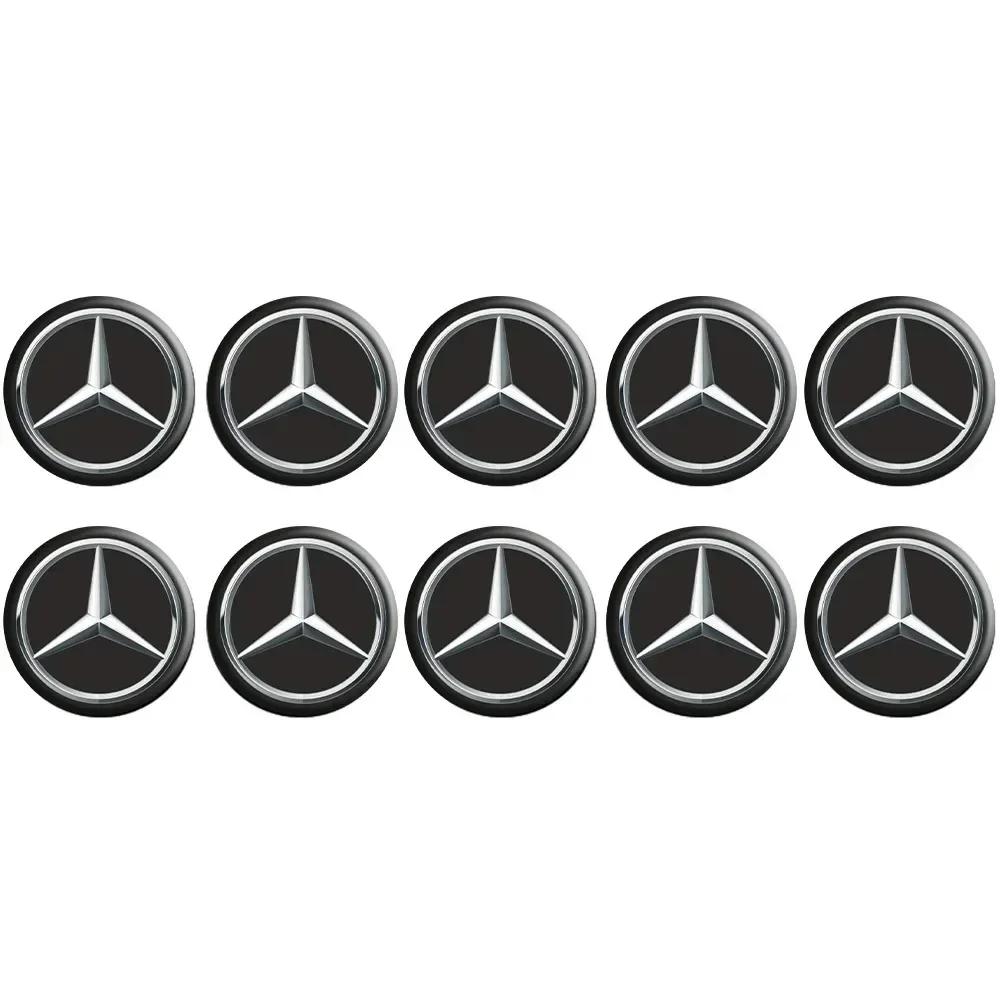 XFAXA1 2025 Hot For Mercedes Benz 14mm Car Key Emblem Stickers Accessories For Mercedes Benz AMG E S C A B Class GLE GLS CLS GLC CLA GL