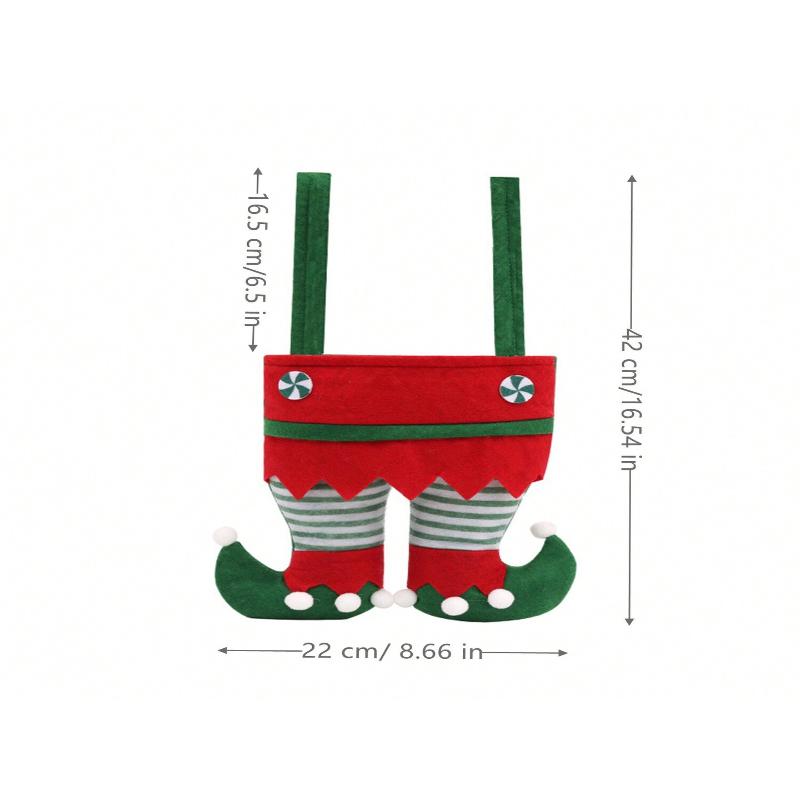 

Christmas Stocking Gift Bag Holiday Decoration Christmas Hanging Ornament Santa Claus Candy Bag красный