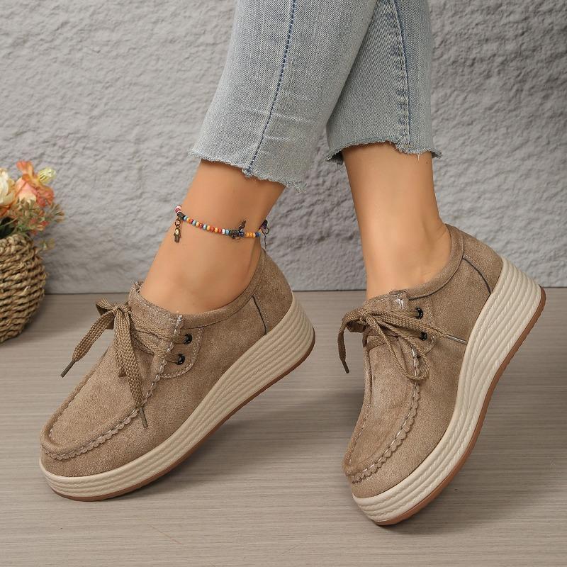 Strappy Round-toe Casual Sports Shoes with Thick Soles, Women's Style
