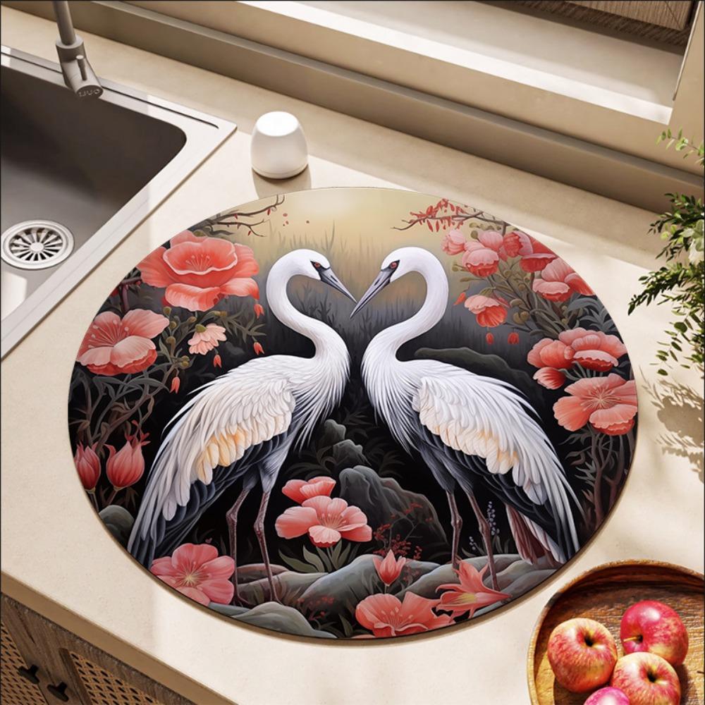 

4 шт. Новая подушка из диатомовой грязи в китайском стиле для кухни, подушка для раковины, подставка для слива, коврик для бара, присоска, подставка для стола 30*30cm