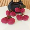 Fun and Cute Cherry Plush Keychain Pendant Simulated Fruit Doll Couple Doll Backpack Hanging Decoration