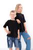 T-Shirt (kids) – Black, Cotton, Short Sleeve, Casual, Summer,  6414-001-1 HC