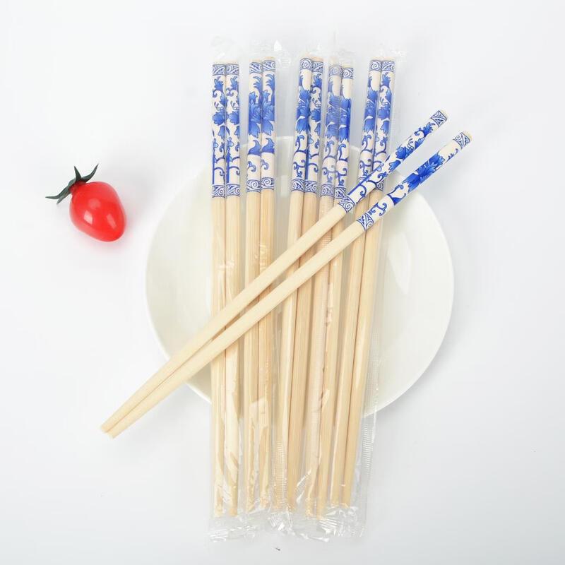 

Individually Wrapped Blue & White Bamboo Chopsticks
