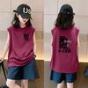 2026 Summer Collection: Stylish Pure Cotton Sleeveless Vest for Medium and Older Girls
