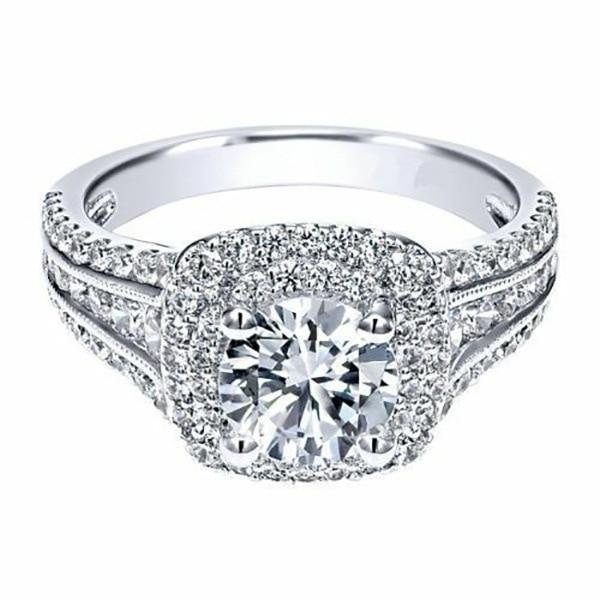 925 Sterling Silber Diamant Ringe für Frauen Quadrat Anillos Bizuteria Hochzeit Diamant Edelstein Weiß Topas Silber Schmuck Ringe